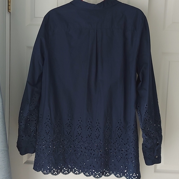 Banana Republic navy blue tunic shirt - Picture 5 of 9